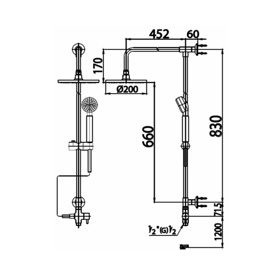  kích thước thân sen cây CT 623S Cotto