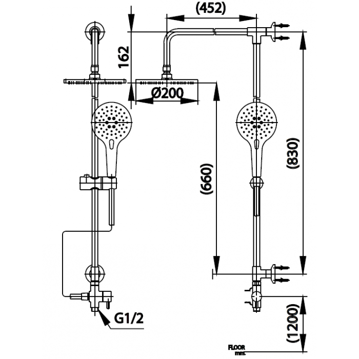 Bản vẽ kĩ thuật thân sen cây CT623Z94Z88 COTTO