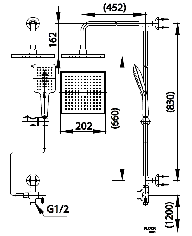 Bản vẽ kĩ thuật thân sen cây CT623Z95Z89 COTTO