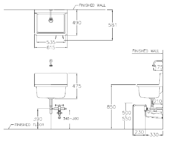  kỹ thuật chậu dịch vụ C2400 Cotto