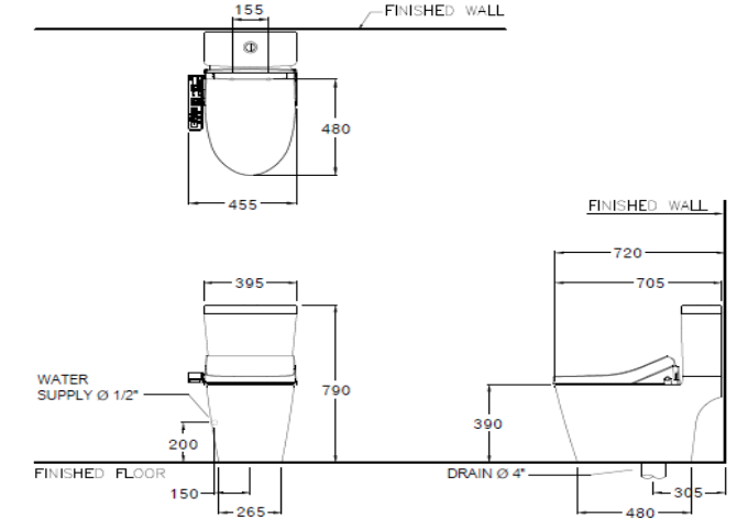 kỹ thuật bàn cầu Cotto C167507(CV3)