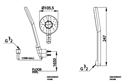 Tay Sen 1 Chức Năng COTTO Z10D-BL(HM) Màu Đen