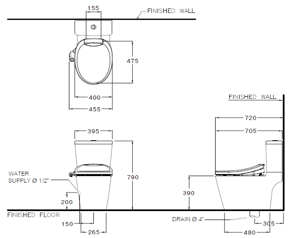 kỹ thuật bàn cầu Cotto C167507(CV7)