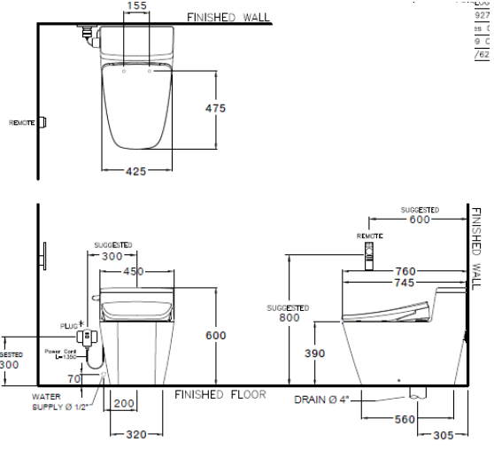 kỹ thuật bàn cầu Cotto C101927(CV9)