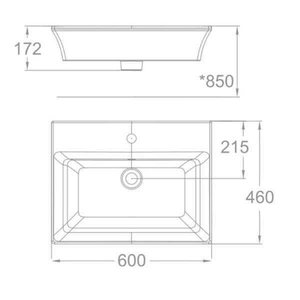 Bản vẽ kích thước lavabo American WP-F525.1H & WP-F525.3H