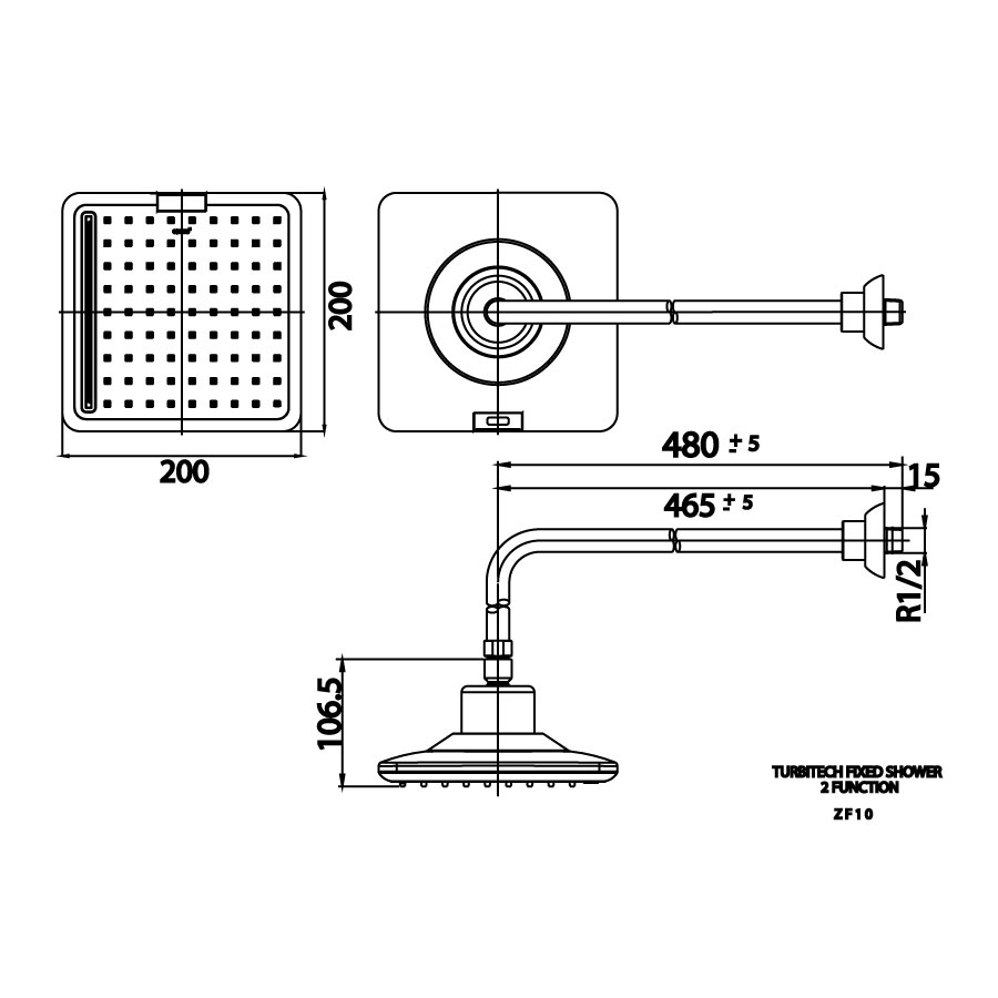 Bản vẽ kích thước bát sen gắn tường ZF10 Cotto