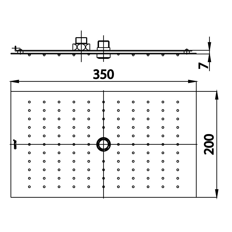 Bản vẽ kích thước bát sen âm trần ZF01LRC Cotto