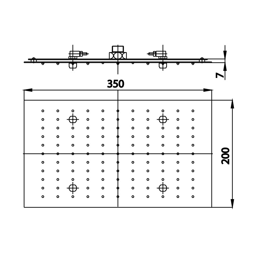 Bản vẽ kích thước bát sen âm trần ZF01MRS Cotto