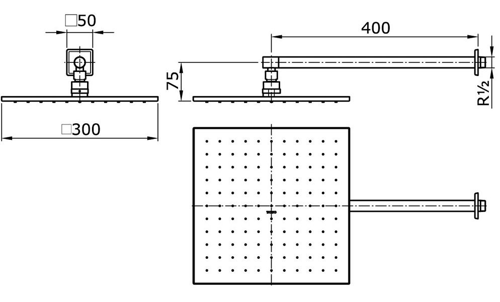 Bản vẽ bát sen tắm TX488SI TOTO gắn tường