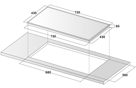 Bản vẽ bếp Eurosun EU-T710PRO SILVER