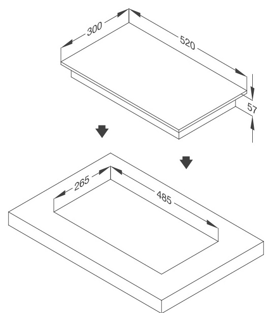 Bản vẽ kỹ thuật bếp Domino Malloca MDH02R điện từ