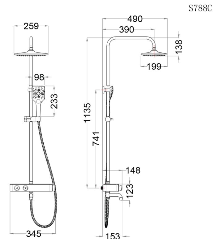 Bản vẽ sen cây Caesar S788C