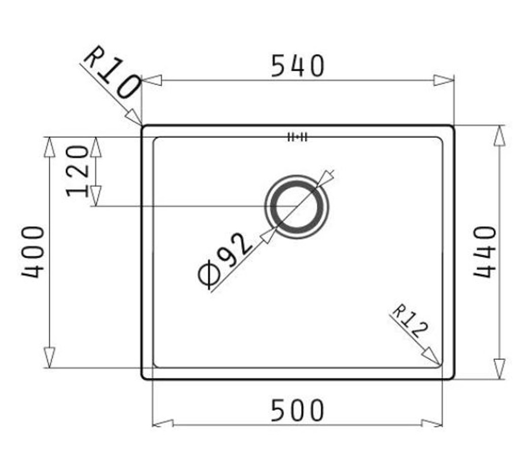 Bản vẽ kỹ thuật chậu rửa chén bát HMH 101027901 Bosch