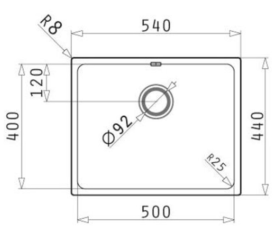 Bản vẽ kỹ thuật chậu rửa chén bát HMH 101046301 Bosch