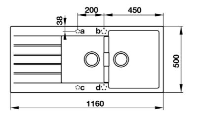 Bản vẽ chậu đá 570.35.370 Hafele HS19 GED2S80 2 hộc