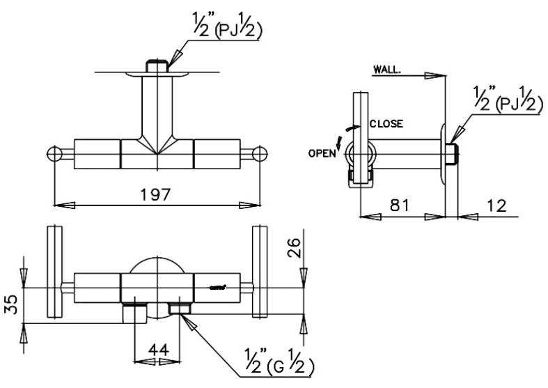 củ sen tắm lạnh COTTO CT 172C20 HM