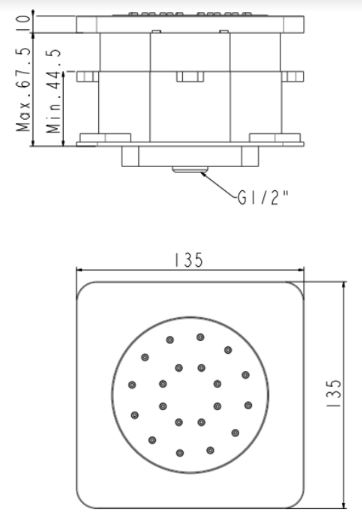 Bản vẽ đầu sen âm tường FFASS054 American