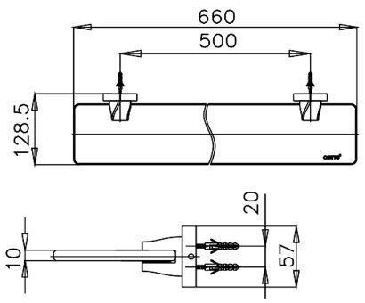 kích thước kệ kính CT 0062 WH HM