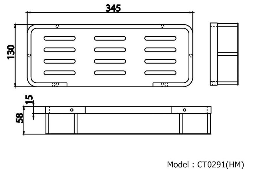  kích thước khay xà bông cotto CT0291(HM) 