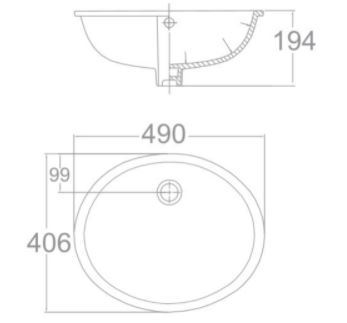 Bản vẽ chậu lavabo rửa mặt VF 0496 American