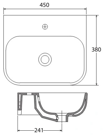 Bản vẽ kích thước lavabo V23 Viglacera