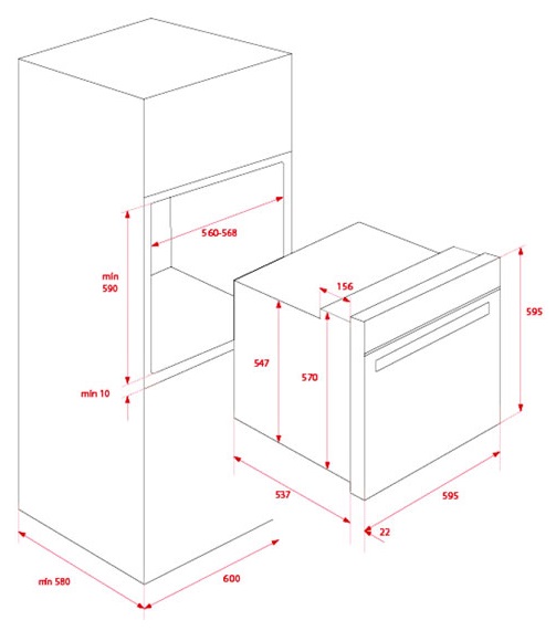 Bản vẽ lò nướng 41560140 Teka