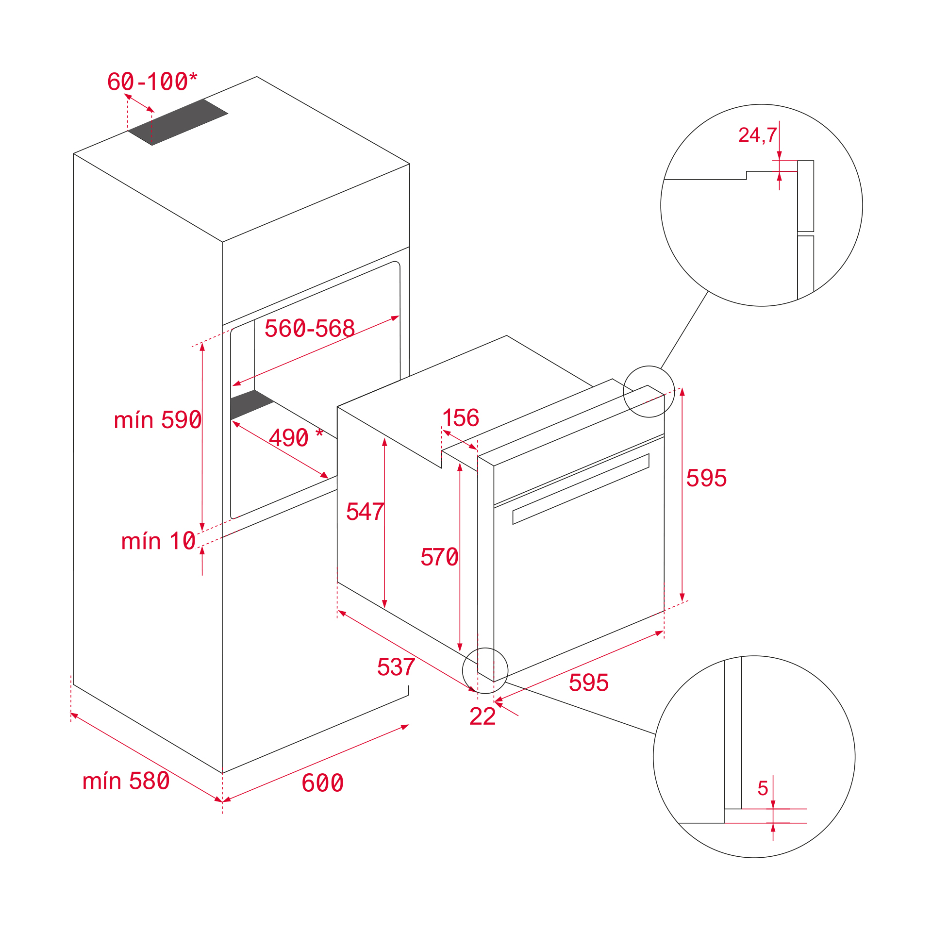 Bản vẽ lò nướng đa năng Teka 41560331 HBB 610