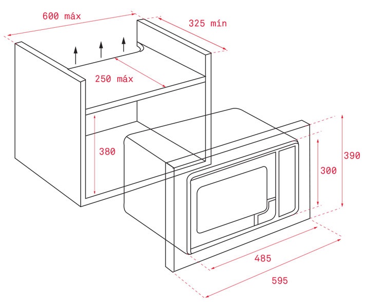 Bản vẽ lò vi sóng 40584010 Teka