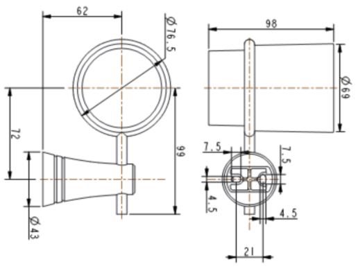 ​Bảng vẽ kích thước kệ ly WF6583 American