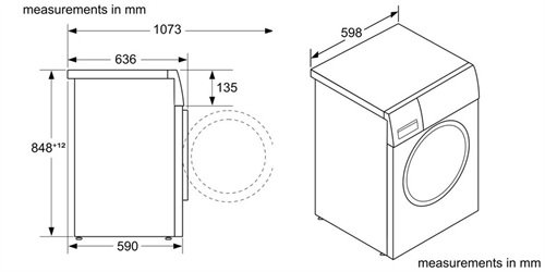 Bản vẽ máy giặt Bosch độc lập WGG 254A0SGSeries 6