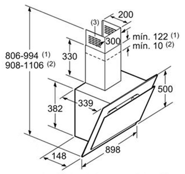 máy hút mùi nghiêng Bosch DWK67CM60B