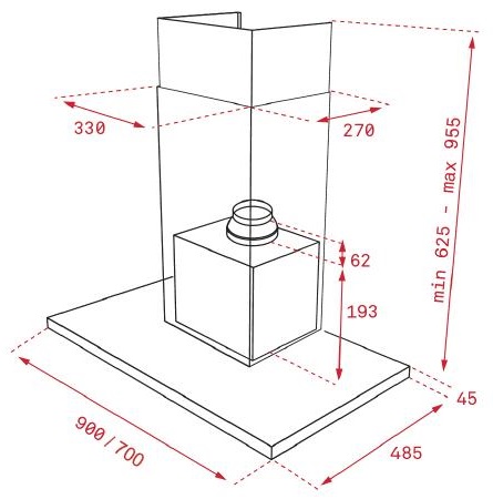 Bản vẽ kỹ thuật máy hút mùi Teka DLH 786 T 40487181 