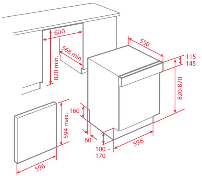 Bản vẽ máy rửa bát Teka 40716140