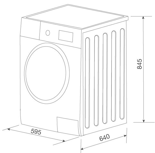 Bản vẽ máy sấy Malloca MTD 010SIL 10kg