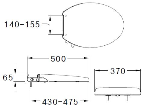 Bản vẽ kích thước nắp rửa cơ CVN92201 Cotto