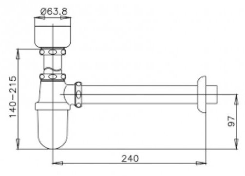 Bản vẽ ống thải bồn tiểu nam CT681