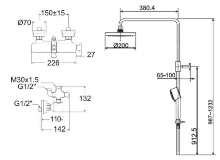 Bản vẽ kỹ thuật sen cây american WF3672 D20S