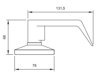 Bản vẽ tay nắm Yale 4694US26D cho cửa thoát hiểm