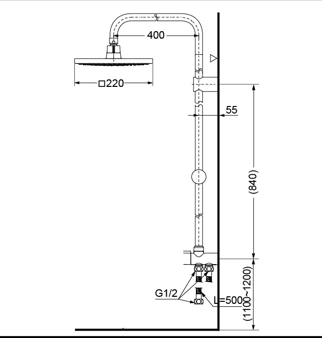 Bản vẽ kỹ thuật thân cây sen DM907C1S