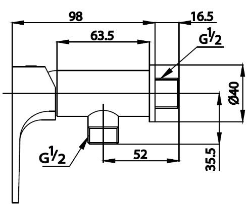 van điều chỉnh âm tường CT 1161A Cotto lạnh 