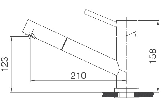 Bản vẽ vòi bếp K110-S Malloca nóng lạnh