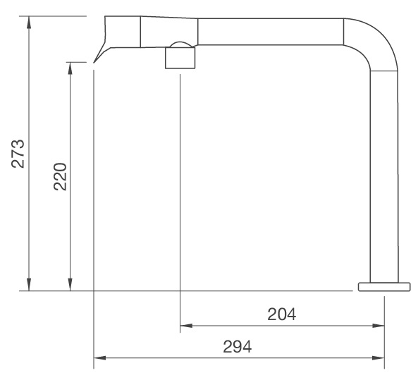 Bản vẽ vòi bếp MF070 Malloca nóng lạnh