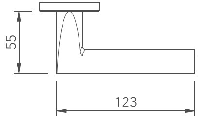 Bản vẽ kích thước tay nắm cửa phòng Yale YSLH179 US19 màu đen mờ