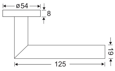 Bản vẽ kích thước tay nắm cửa phòng Yale YTL060 US19 màu đen mờ