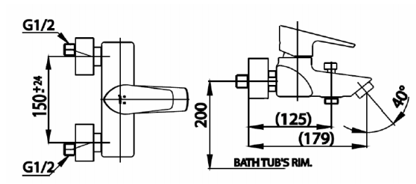 Bản vẽ kĩ thuật củ sen tắm  CT522F COTTO