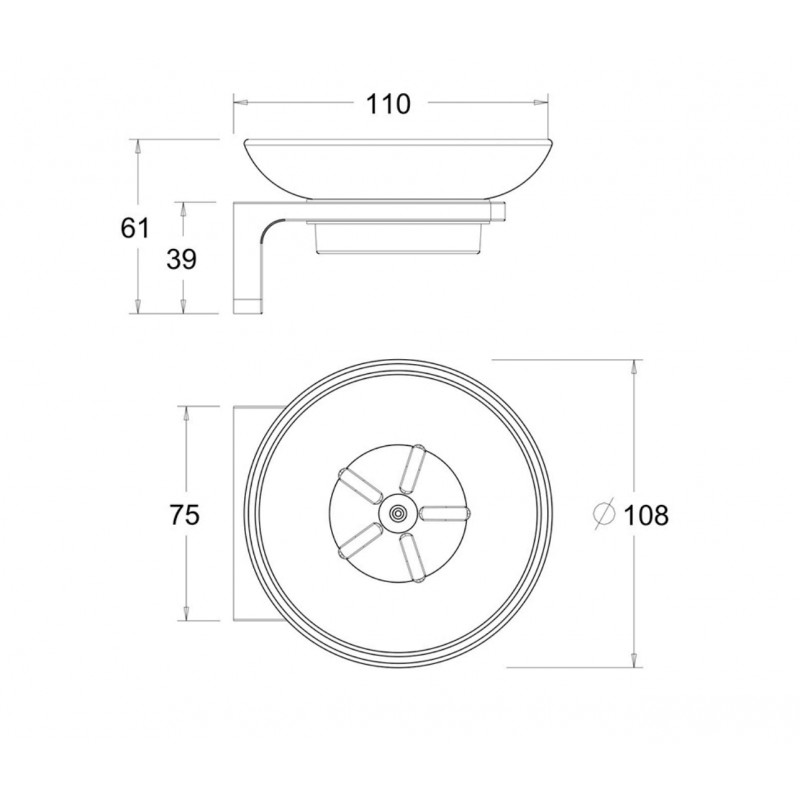 Bảng vẽ kỹ thuật dĩa đựng xà phòng K-1382