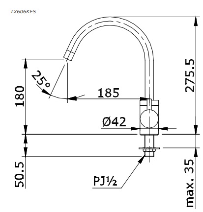 Vòi Rửa Chén TOTO TX606KES Lạnh